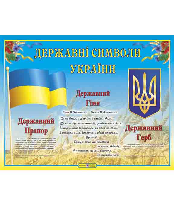 придбати книгу Плакат Державні символи України