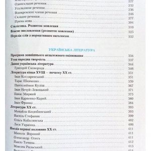 Українська мова та література Довідник. Завдання в тестовій формі. Ч.І