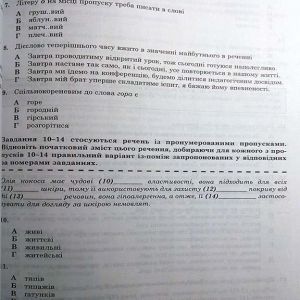 Українська мова Збірник завдань у тестовій формі. Для технічних спеціальностей Ч.II